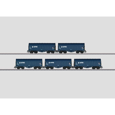 Märklin 47203 Set mit 5 Schiebeplanenwagen Shimmns