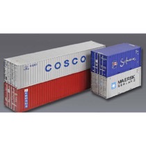 Set 4-pcs. Container 20 ft “Safmarine”, 20 ft “MAERSK Sealand”, 40 ft “COSCO” and 40 ft “CRONOS” 