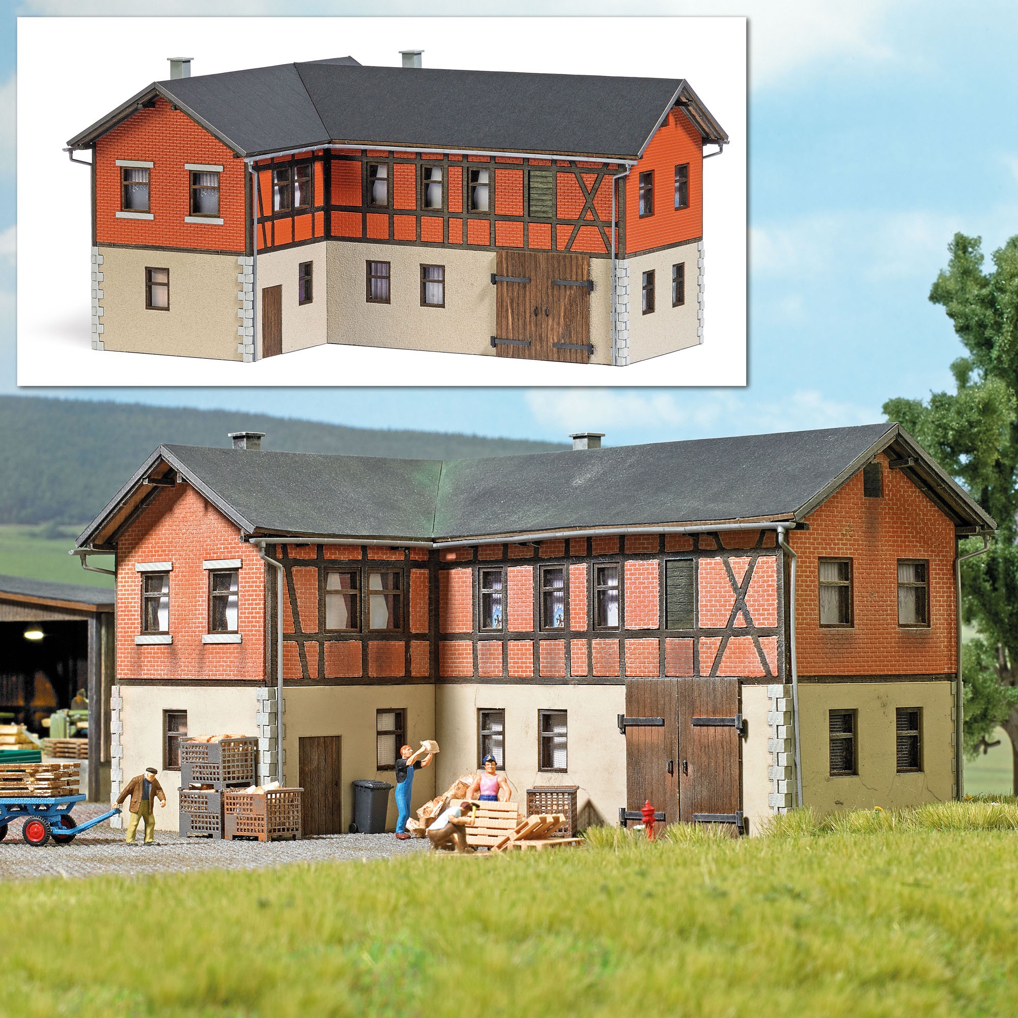 Busch 1909 H0 Casa residenziale con estensione