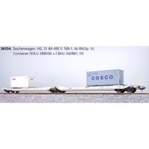 Taschenwagen, H0, Sdggmrs, 31 84 495 5 768-1, NL-RN Ep. VI, Container OOLU 288506 + CBHU 342881, DC 