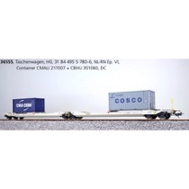 Taschenwagen, H0, Sdggmrs, 31 84 495 5 780-6, NL-RN Ep. VI, Container CMAU 217007 + CBHU 351060, DC 