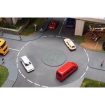 Mini-Kreisverkehr und Verkehrsinsel 