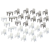 24 Garden chairs and 6 Tables 