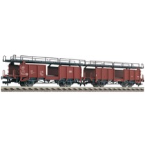 Zwei Doppelstockwagen für Autotransport Bauart Laaes 541, DB DC