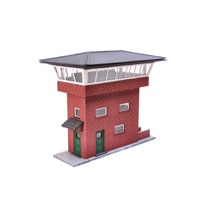 Moderne blokpost i røde sten    