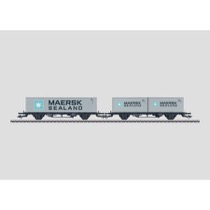 Set mit 2 Container-Tragwagen. - Lgjns DSB 
