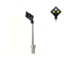 DSB Level crossing signal with 3 lights (white/yellow/yellow) 