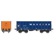 Off. Güterwag. Eamnos 57m³ "WASCOSA", blau/orange, geänd. Wag.nr., 11,3m 
