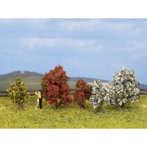 Bushes, in blossom, 5 pieces, 3 