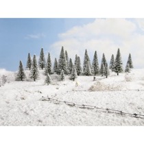 Snedækkede fyrretræer, 10 stk 