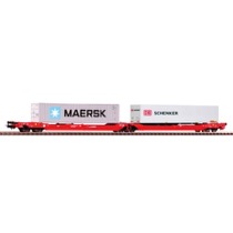 T3000e DB AG  VI, beladen mit 1x Container 40`Maersk und 1x Trailer PNO DC