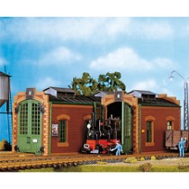Double track locomotive shed 