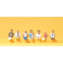 Sitzende Reisende für Zugabte 