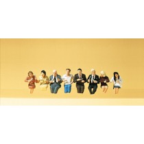 Sitzende Fahrgäste für Speise 