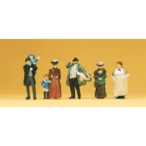 Personer i gadebilledet ca år 1900 