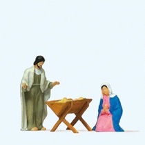 Maria und Josef mit Krippe 