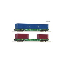 2 piece set: Container carrier wagons 