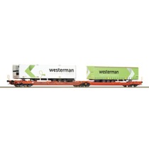 Articulated double pocket wagon T3000e, Wascosa 