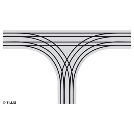 Tillig 87701 - T crossing 2-track branch paving