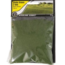 2mm Statisk græs - mørk grøn 